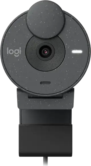 Logitech BRIO 300 Webcam 1080p Full HD, 2MP, Fixed Focus, Integrated Privacy Shutter, Noise Reducing Mic, USB-C, Grey, Windows, macOS, Chrome OS
