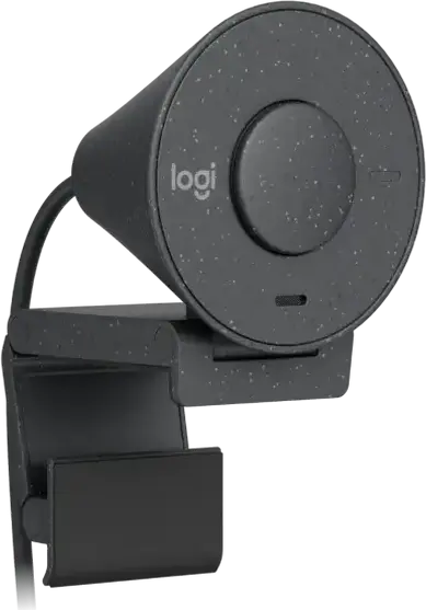 Logitech BRIO 300 Webcam 1080p Full HD, 2MP, Fixed Focus, Integrated Privacy Shutter, Noise Reducing Mic, USB-C, Grey, Windows, macOS, Chrome OS
