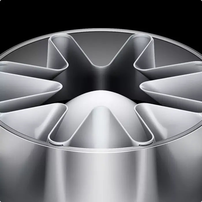 Dyson HushJet HJ10 Compact Air Purifier, HEPA Filter, 100m2 Coverage, 41dB Low Noise, LCD Screen, MyDyson App, Google & Siri Voice Control, White/Silver