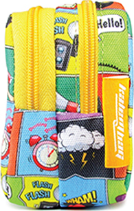 Husa pentru creioane PIPPA KK815, Design Boom Stil Comic, Organizator Rechizite Din Material Durabil cu 2 Compartimente Separate si Fermoar, 20x10x6 cm
