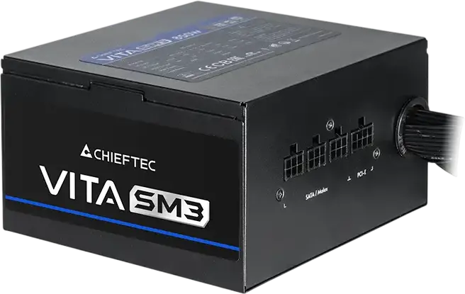 Chieftec Vita SM3 BPX-750-C 750W Power Supply, 80+ Bronze Efficiency, Semi-Modular ATX 12V 3.1, PCIe Gen 5 Support, Active PFC, Black