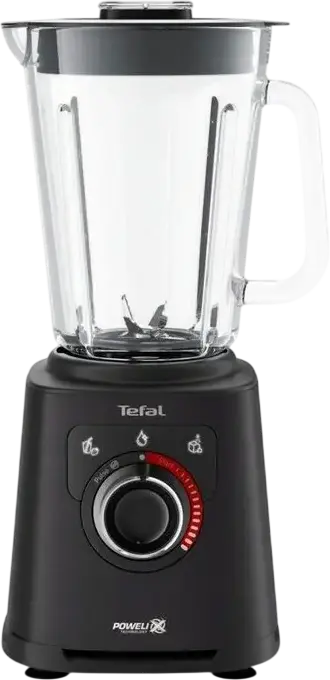 Blender Tefal PerfectMix+ BL87G831, 1200W, Lame Powelix din Oțel Inoxid, Vas de Sticlă 1.5L și Sticlă ToGo 0.6L, Crutare Gheață, Autoclean, Negru