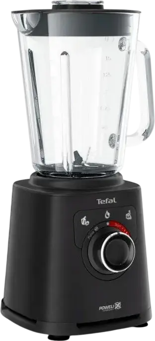 Blender Tefal PerfectMix+ BL87G831, 1200W, Lame Powelix din Oțel Inoxid, Vas de Sticlă 1.5L și Sticlă ToGo 0.6L, Crutare Gheață, Autoclean, Negru