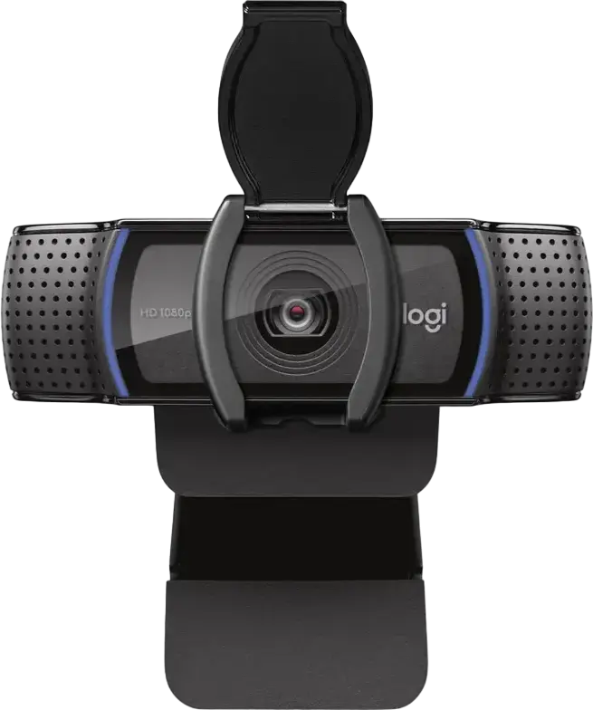 Webcam Business Logitech C920e Full HD 1080p, Lentilă de Sticlă cu Autofocus, Microfoane Omnidirecționale Duale, RightLight 2, USB-A, Negru