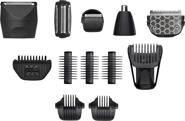 BaByliss MT890E 12-in-1 Multi Trimmer, Japanese Steel Blades, Li-Ion Battery, Waterproof for Beard, Body, Nose and Ears, 1-14mm Cutting Length