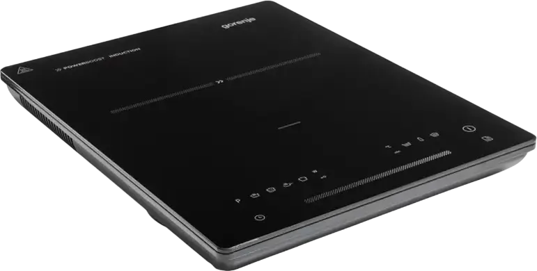 Gorenje ICY2000SP Portable Induction Hob, 2000W, 1 Cooking Zone, 9 Power Levels, Touch Control, Digital LCD, Vitroceramic Surface, PowerBoost, Child Lock, Black