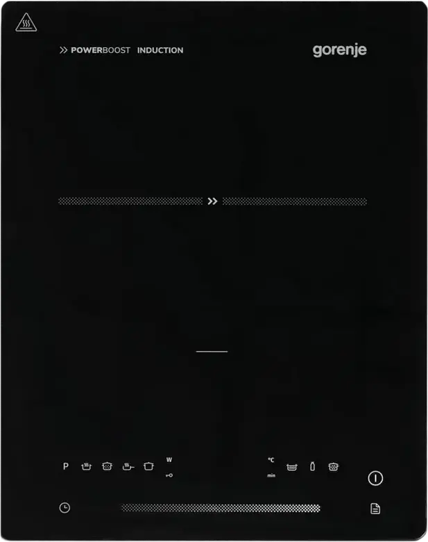 Gorenje ICY2000SP Portable Induction Hob, 2000W, 1 Cooking Zone, 9 Power Levels, Touch Control, Digital LCD, Vitroceramic Surface, PowerBoost, Child Lock, Black