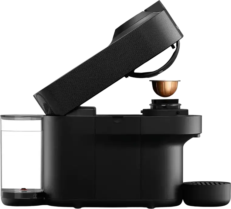 aparat de cafea DeLonghi ENV90B Nespresso Vertuo Pop, Tehnologie Centrifusion, 1260W, rezervor apa 0.6L, 4 dimensiuni cani, conectivitate Smart, Negru