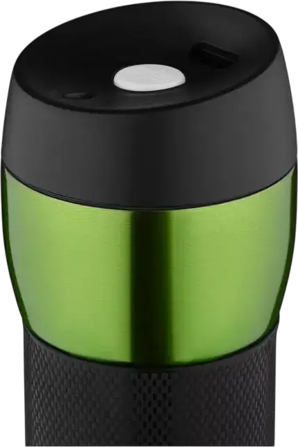 Cana Termica de Calatorie Ardesto AR2645STB Easy Travel S, 450ml, Otel Inoxidabil 18/10, Izolare Vacuum, Cald 8h/Reci 12h, Capac cu Buton, Verde