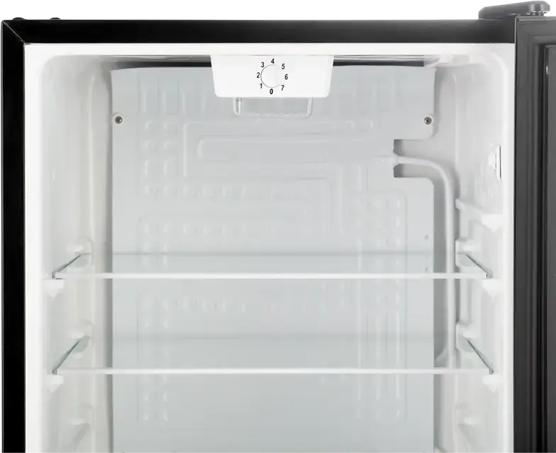 STARCREST SBC-92BKE Beverage Cooler, 93L Single Door Glass Refrigerator, 35 Bottle Capacity, LED Lighting, Tempered Glass Shelves, Black, 47x44x83.2 cm