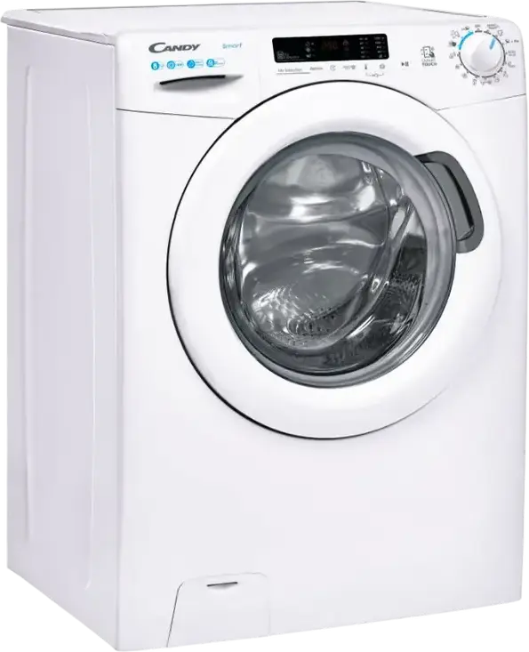 Candy CS1482DW4/1-S Front-Loading Washing Machine, 8kg Capacity, 1400 rpm Spin Speed, Energy Class B, Smart Touch NFC, Kilo Detector, White
