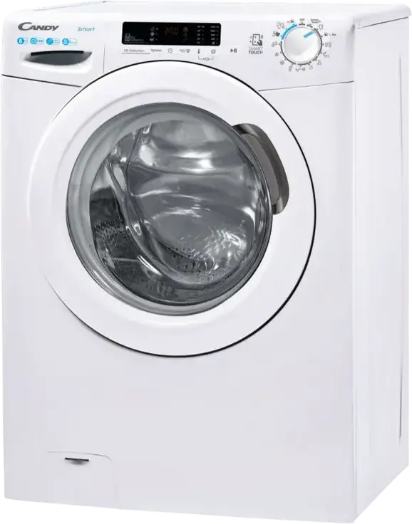 Candy CS1482DW4/1-S Front-Loading Washing Machine, 8kg Capacity, 1400 rpm Spin Speed, Energy Class B, Smart Touch NFC, Kilo Detector, White