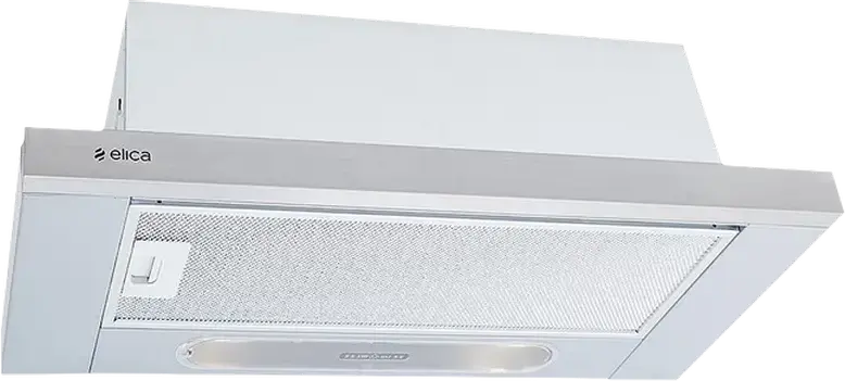 Elica ELITE 14 LUX GRIX/A/60 Built-in Telescopic Hood, Stainless Steel, 60cm, 650 m3/h Extraction, LED Lighting, Integrated Cabinet Installation