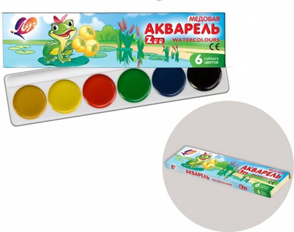 Acuarela ZOO ambalaj din carton  6 cul f/p   19C 1246-08   Луч