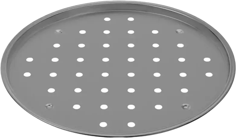 Tefal EasyBake J1740874 Round Pizza Baking Tray, 32 cm Carbon Steel with Non-Stick Coating and Perforated Bottom for Air Circulation, Grey