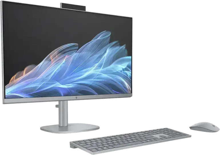 PC All-in-One HP OmniStudio X 32, Ecran 31.5" 4K UHD IPS, Intel Core Ultra 5 125H, 16GB DDR5, 1TB SSD, Grafica Intel Arc, Windows 11 Home, Argintiu