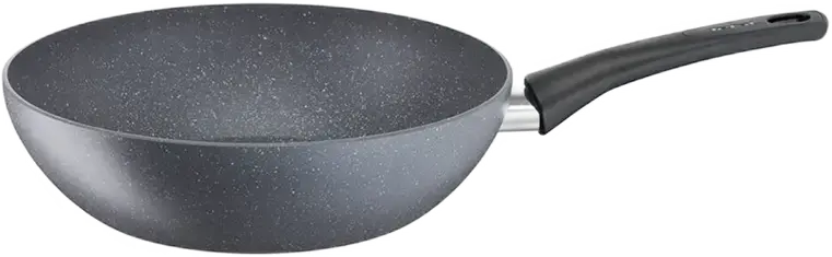 Tefal G1501972 Healthy Chef Wok Pan, 28 cm, Aluminum with Titanium Mineralia+ Non-stick Coating, Thermo-spot Heating Indicator, Grey