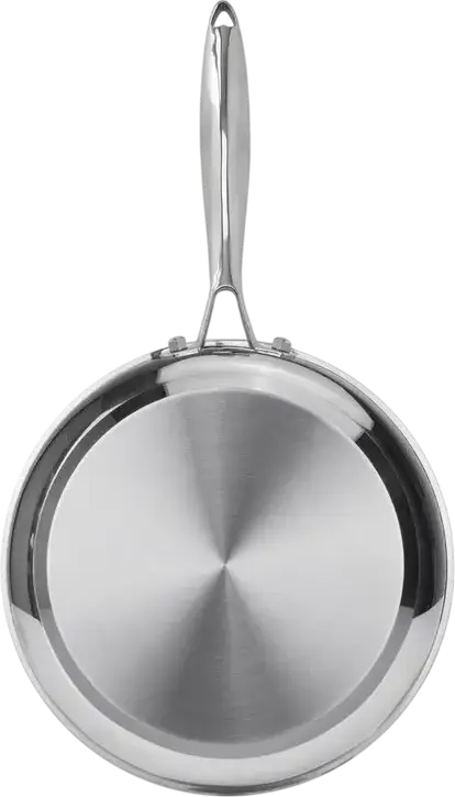 RESTO VEGA 95248 Stainless Steel Pan, Hammered Exterior, Round Cooking Pot, 28 cm Diameter, 5.3 cm Height, Dishwasher Safe