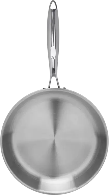 RESTO VEGA 95248 Stainless Steel Pan, Hammered Exterior, Round Cooking Pot, 28 cm Diameter, 5.3 cm Height, Dishwasher Safe