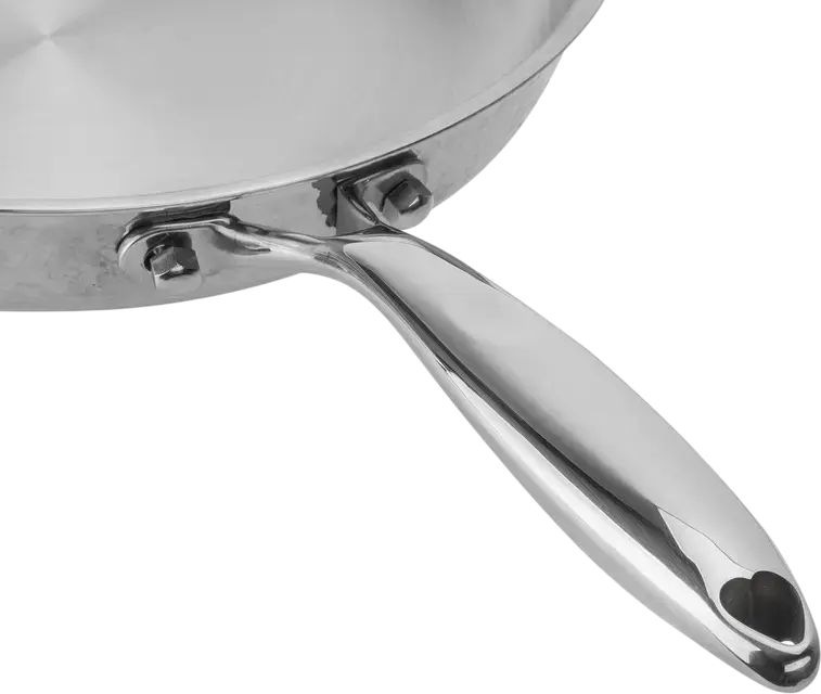 RESTO VEGA 95248 Stainless Steel Pan, Hammered Exterior, Round Cooking Pot, 28 cm Diameter, 5.3 cm Height, Dishwasher Safe