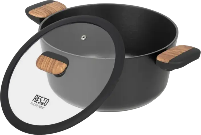 Cratiță RESTO 93188, 4.4L, 24cm, Negru, Maro