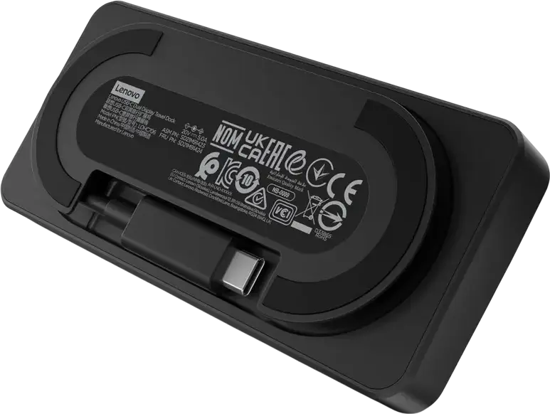 Stație de andocare Lenovo USB-C Dual Display Travel Dock 40B9, Dual 4K 60Hz HDMI 2.1 și DP 1.4, Power Delivery 100W, Gigabit Ethernet RJ45, Negru