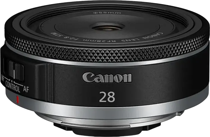 Canon RF 28mm f/2.8 STM Wide-Angle Prime Lens for Full-Frame and APS-C, Autofocus with Control Ring, 55mm Filter Diameter, Compact 120g Design