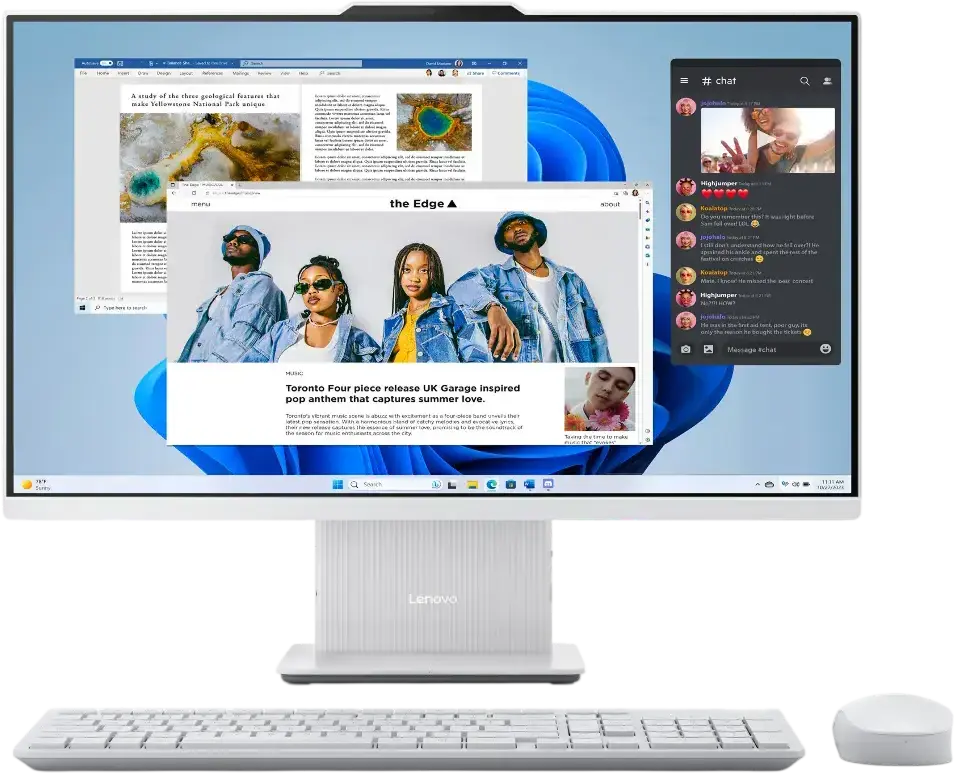 PC All-in-One Lenovo IdeaCentre AIO 27AKP10, AMD Ryzen 7 250 (8C/16T), 16GB RAM DDR5, SSD 512GB, Ecran 27" FHD IPS 100Hz, Radeon 780M, Cloud Grey