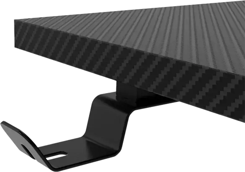 Proove Glitch Gaming Desk, 140x60x71 cm, Carbon-fiber Tabletop, Steel Frame, RGB Lighting, Headphone Hook, Cup Holder, Cable Management, Black
