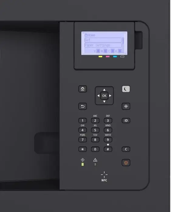 Canon i-SENSYS LBP722Cdw Colour Laser Single Function Printer, A4, 38ppm, Auto Duplex, Wireless NFC, 2GB RAM, 32GB eMMC, 1200x1200dpi, White