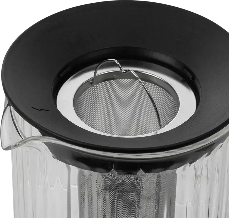 Cnastrac de ceai din sticla RESTO 90517 AIN cu infuzor din otel inoxidabil, Capacitate 1 L, Compatibil cu masina de spalat vase