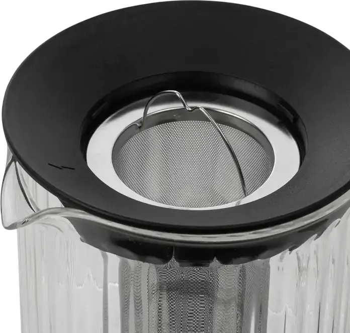 Cnastrac de ceai din sticla RESTO 90517 AIN cu infuzor din otel inoxidabil, Capacitate 1 L, Compatibil cu masina de spalat vase