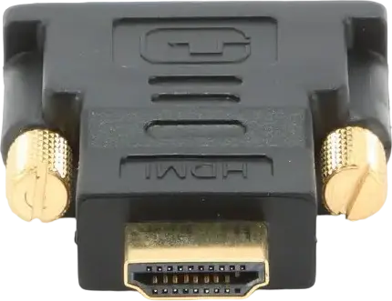 Видеоадаптер Cablexpert A-HDMI-DVI-1, HDMI 19-pin папа — DVI-I 18+1 pin папа, позолоченные коннекторы, черный
