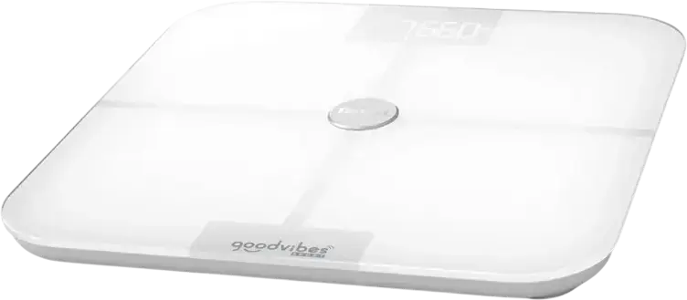 Tefal BM9640S1 Goodvibes Sport Smart Body Scale, 180kg Capacity, 13 Body Metrics, Bluetooth Connectivity, Tempered Glass, White