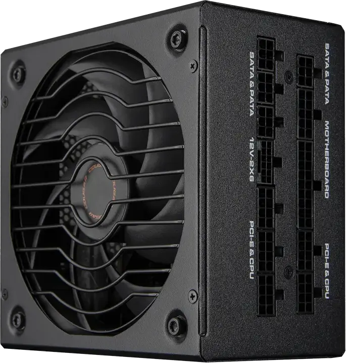 Cougar GLE 1200W Power Supply, CGR GMX-1200, 80 PLUS Gold Efficiency, ATX 3.1, Fully Modular, Active PFC, 135mm Fan, Black