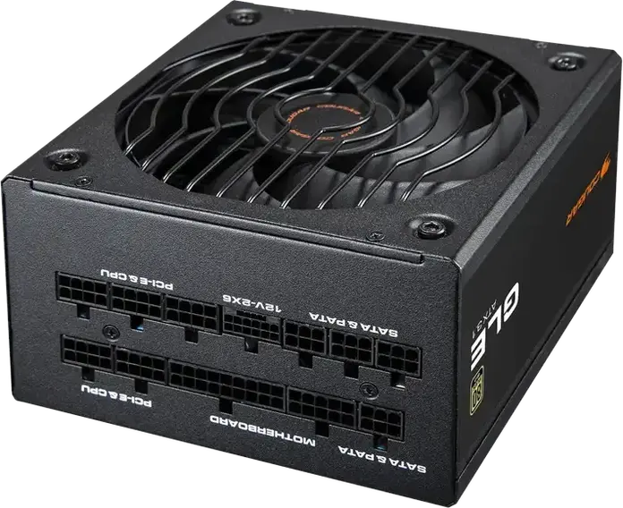 Cougar GLE 1200W Power Supply, CGR GMX-1200, 80 PLUS Gold Efficiency, ATX 3.1, Fully Modular, Active PFC, 135mm Fan, Black