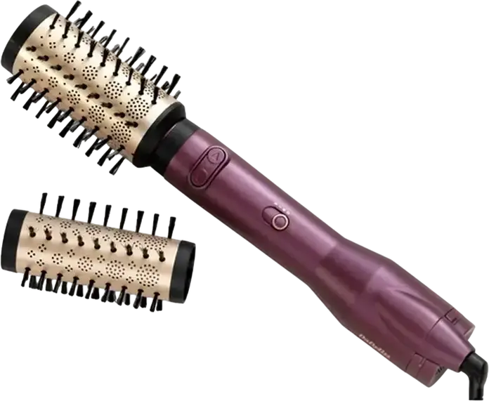 Peria Rotativă de Styling BaByliss Big Hair Dual AS950E, 650W, Tehnologie Ionică și Ceramică, Perii Interschimbabile 40mm și 50mm, Violet