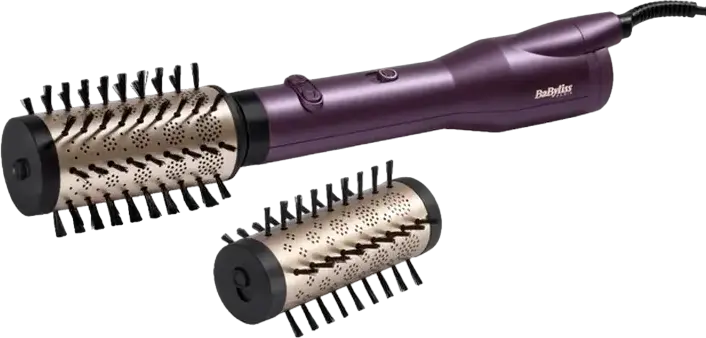 Peria Rotativă de Styling BaByliss Big Hair Dual AS950E, 650W, Tehnologie Ionică și Ceramică, Perii Interschimbabile 40mm și 50mm, Violet