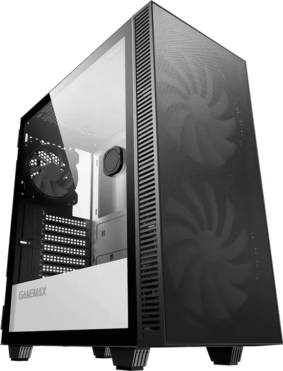 Игровой корпус Gamemax Aero Midi ATX Tower, белый внутренний цвет, закаленное стекло 4мм, 3 ARGB вентилятора (2x200мм, 1x120мм), PWM+ARGB HUB, поддержка ATX/M-ATX/ITX