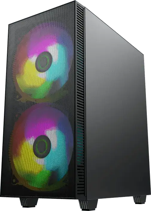 Игровой корпус Gamemax Aero Midi ATX Tower, белый внутренний цвет, закаленное стекло 4мм, 3 ARGB вентилятора (2x200мм, 1x120мм), PWM+ARGB HUB, поддержка ATX/M-ATX/ITX