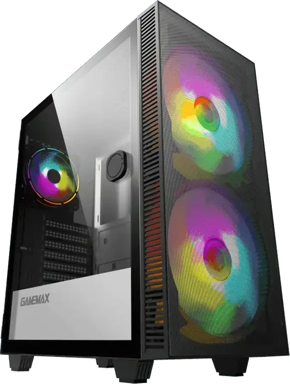 Carcasă PC Gamemax Aero, Midi-Tower, Fără PSU, Negru