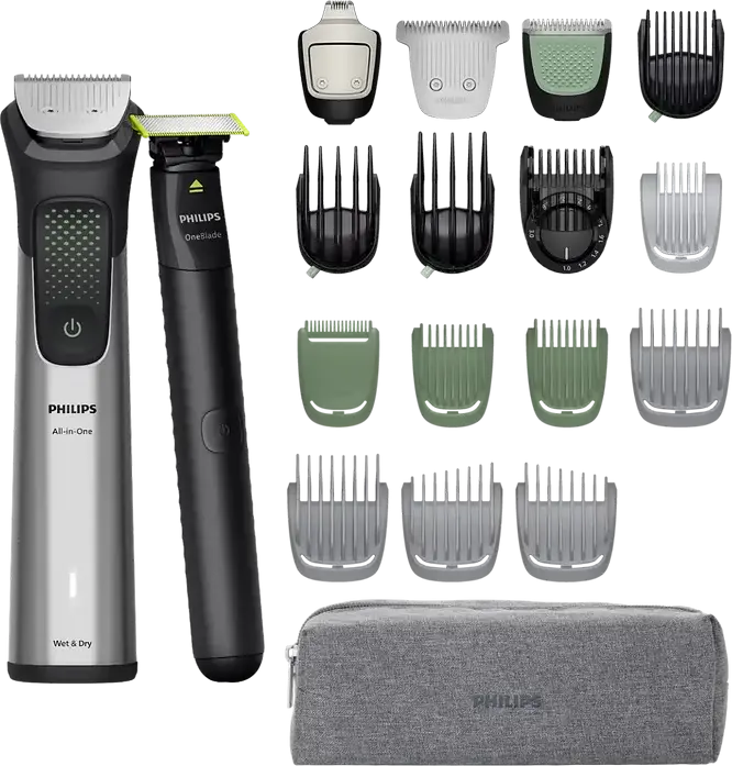 Trimmer pentru bărbați Philips MG9557/15, Argintiu