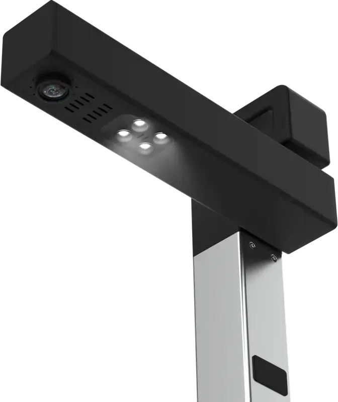 Портативный сканер книг и документов IRIScan Desk 6, CMOS сенсор 8 МП, формат A4, Full HD видео, ИИ-выравнивание страниц, ПО OCR, черный