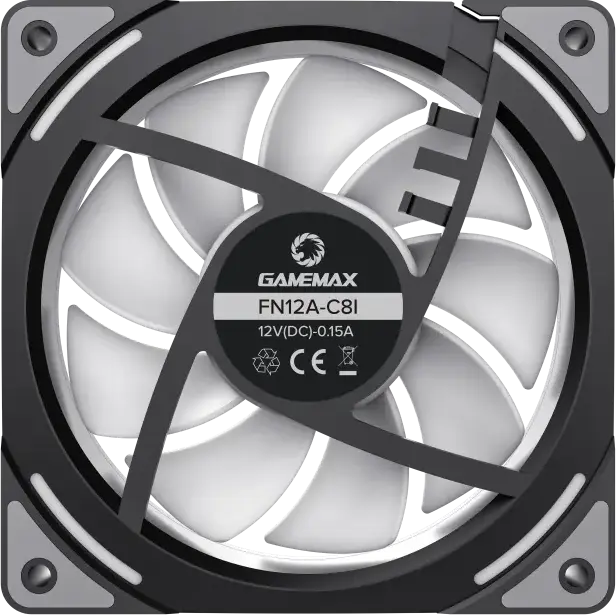 Kit Ventilatoare Carcasa Gamemax KF300 ARGB, 120mm PWM cu Rulment Hidraulic, Hub ARGB V4.0, Telecomanda, Compatibil AURA Sync, Negru