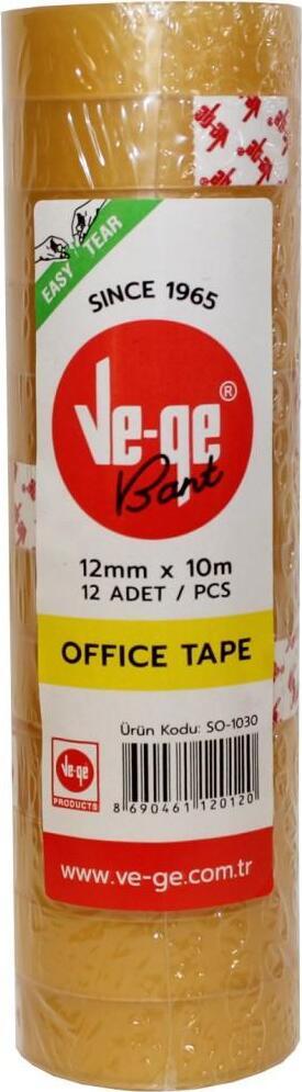 Prostand Banda adeziva (scotch) VE-GE  12mm*10m*40mc  SO-1030  set 12 role