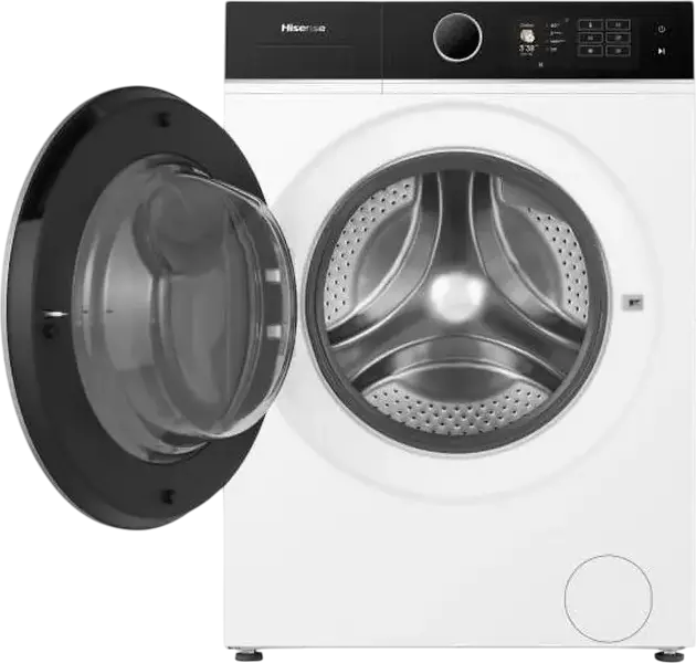 Стиральная машина Hisense WF5I9043BBFS с фронтальной загрузкой, 9 кг, 1400 об/мин, класс энергопотребления A, белая, Steam Mix, Wi-Fi ConnectLife