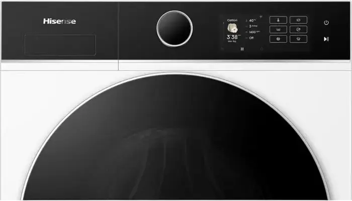 Стиральная машина Hisense WF5I9043BBFS с фронтальной загрузкой, 9 кг, 1400 об/мин, класс энергопотребления A, белая, Steam Mix, Wi-Fi ConnectLife