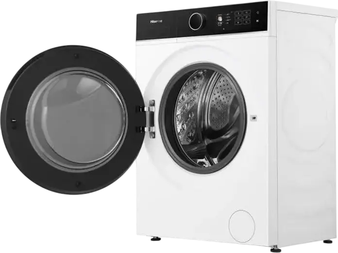 Стиральная машина Hisense WF5I9043BBFS с фронтальной загрузкой, 9 кг, 1400 об/мин, класс энергопотребления A, белая, Steam Mix, Wi-Fi ConnectLife
