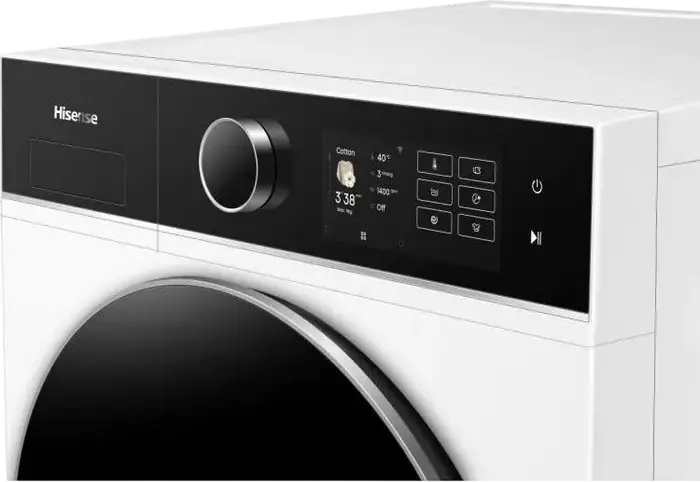 Стиральная машина Hisense WF5I9043BBFS с фронтальной загрузкой, 9 кг, 1400 об/мин, класс энергопотребления A, белая, Steam Mix, Wi-Fi ConnectLife