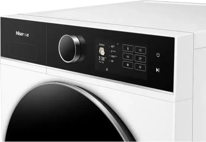 Стиральная машина Hisense WF5I9043BBFS с фронтальной загрузкой, 9 кг, 1400 об/мин, класс энергопотребления A, белая, Steam Mix, Wi-Fi ConnectLife